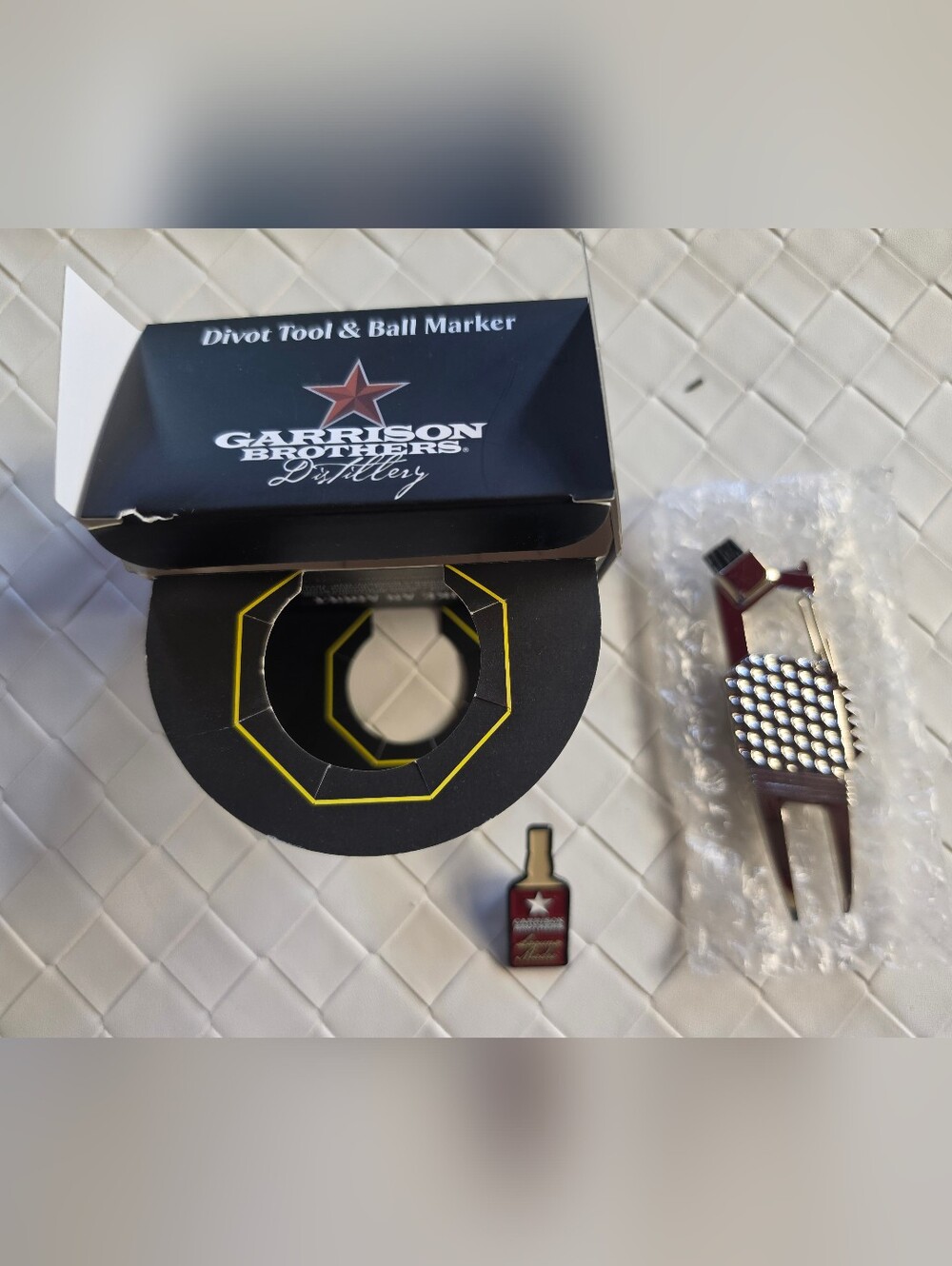 GOLF Divot Tool & Ball Marker Branded Garrison Brothers Distillery Swag Bag NEW